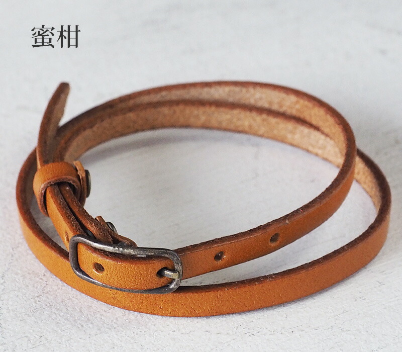 楽天市場】【3色】 vie（ヴィー） 栃木レザー Wブレスレット 5mm