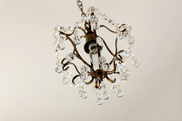 楽天市場】プチシャンデリア LED 【 Drop / アンティークゴールド 】 1