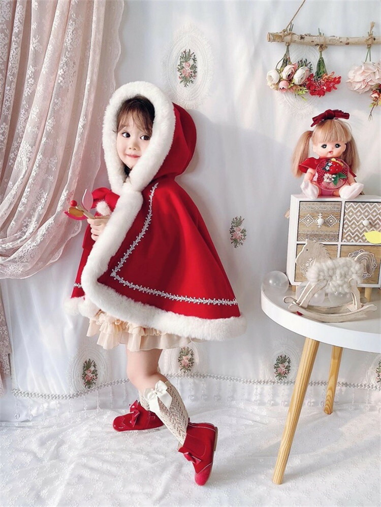 楽天市場】クリスマス 赤 マント ベビー サンタ 子供 赤ちゃん