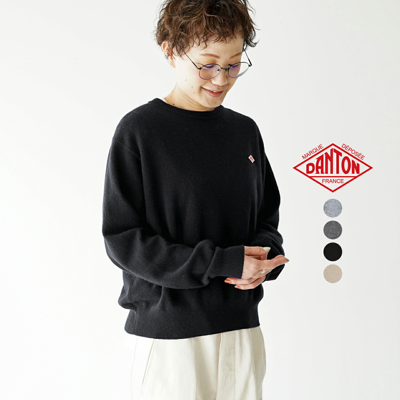 楽天市場】ダントン DANTON クルーネック プルオーバー ニット