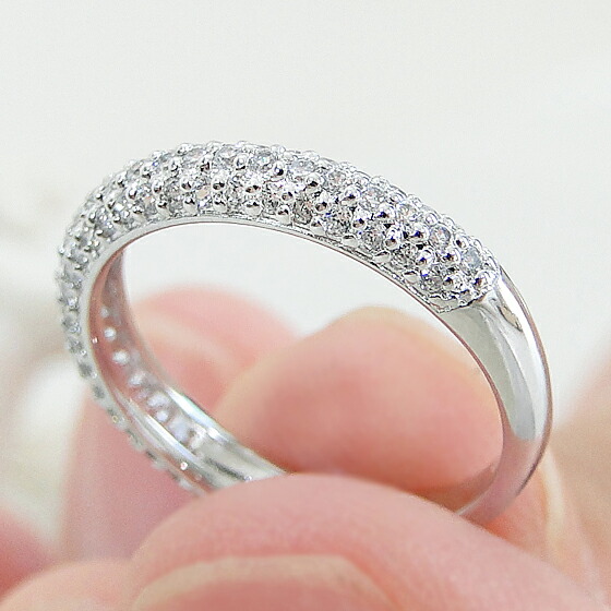 楽天市場】pt950/K18YG/K18PG ピンキーリング ダイヤモンド パヴェ