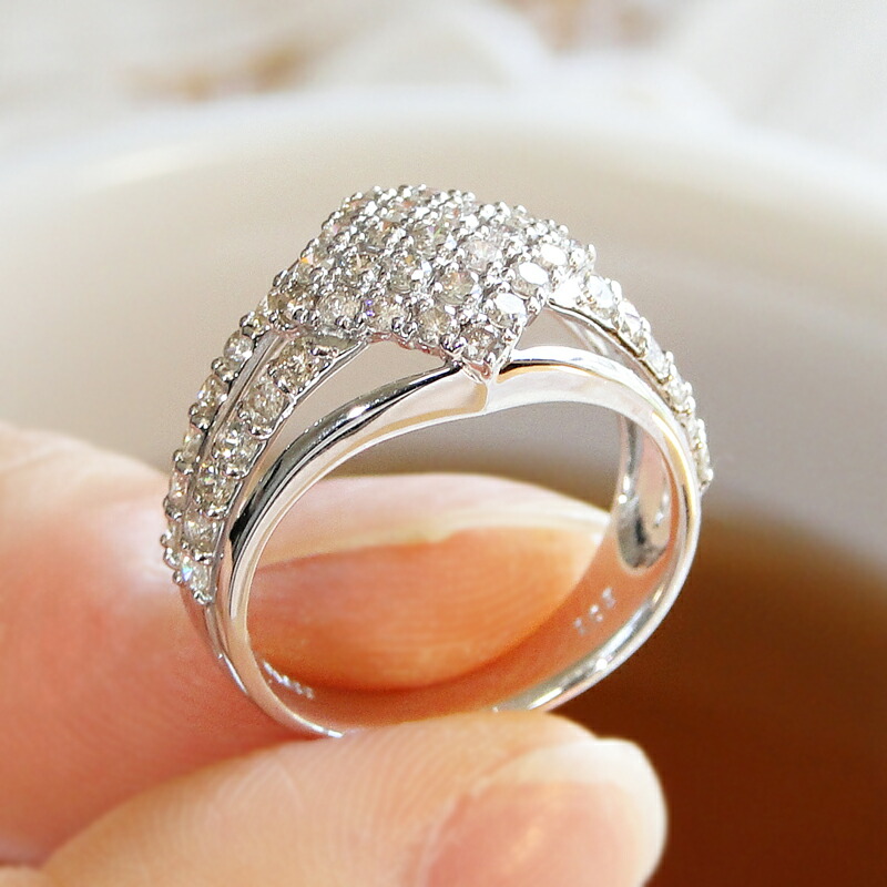 楽天市場】pt900 ダイヤモンド リング【 1.0ct】プラチナたっぷり使用