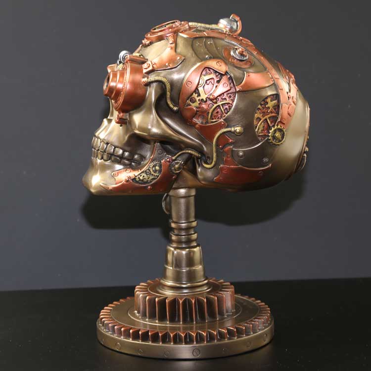 楽天市場】【在庫限り！売り尽くしSALE】スカル 置物 ブロンズ像