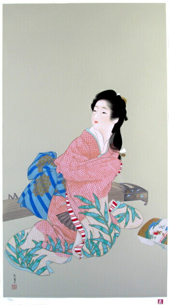 楽天市場】上村松園 娘深雪 2001 シルクスクリーン 上村淳之監修