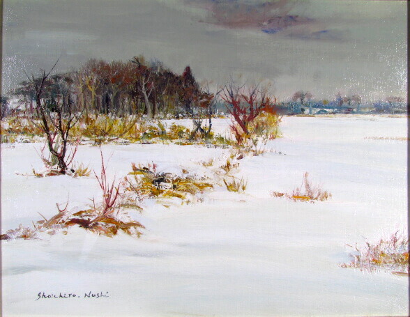 楽天市場】塗師祥一郎 雪原 油彩6号 : ギャラリーダッドアート