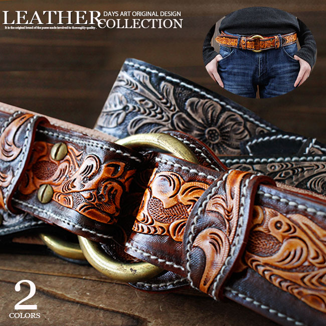 楽天市場】【期間限定クーポン発行中】本革 ベルト リングバックル