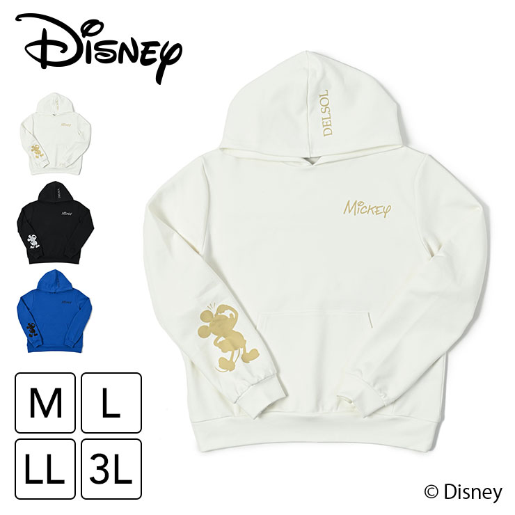 楽天市場】7851 DELSOL GOLF限定 ミッキーマウスデザイン 裏毛パーカー
