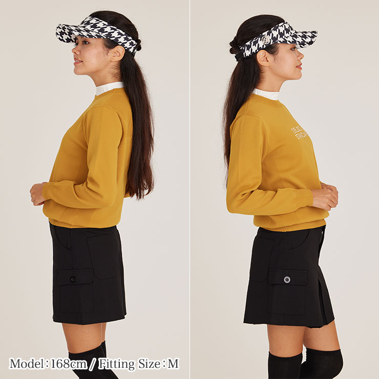 楽天市場】7842 リブ使いストレッチクルーネックニット レディース