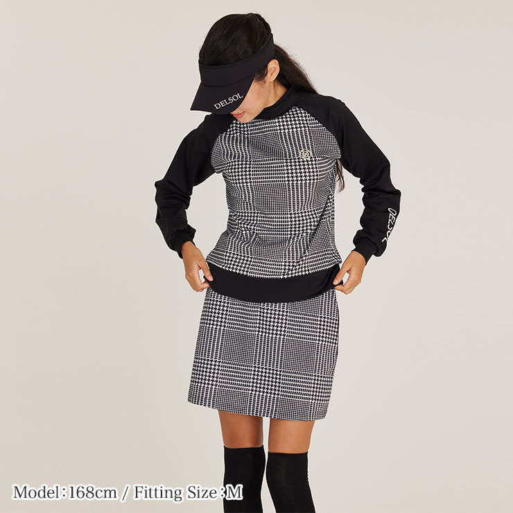 楽天市場】デルソルゴルフ グレンチェック柄 長袖セットアップ ゴルフ