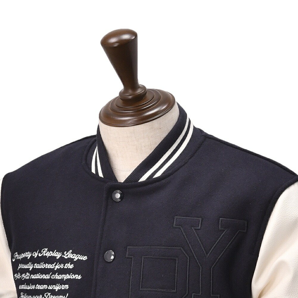 楽天市場】リプレイ REPLAY スタジャン メンズ 中綿バーシティー