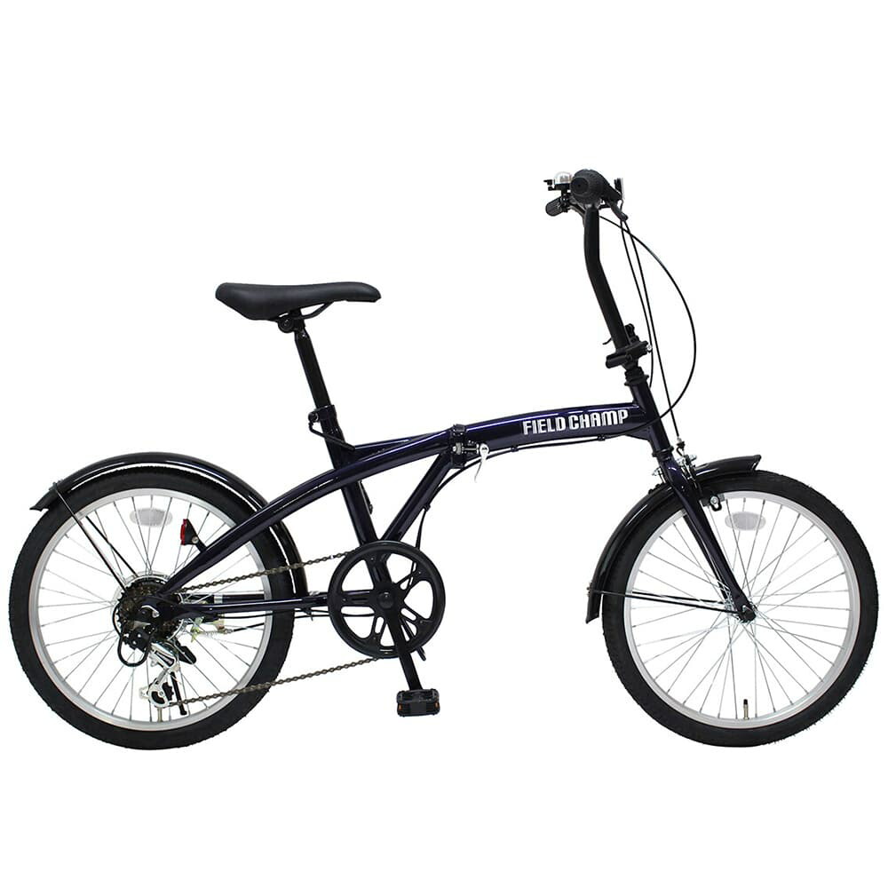 楽天市場】FIELD CHAMP 6段折畳み自転車 20インチ ダークブルー MG