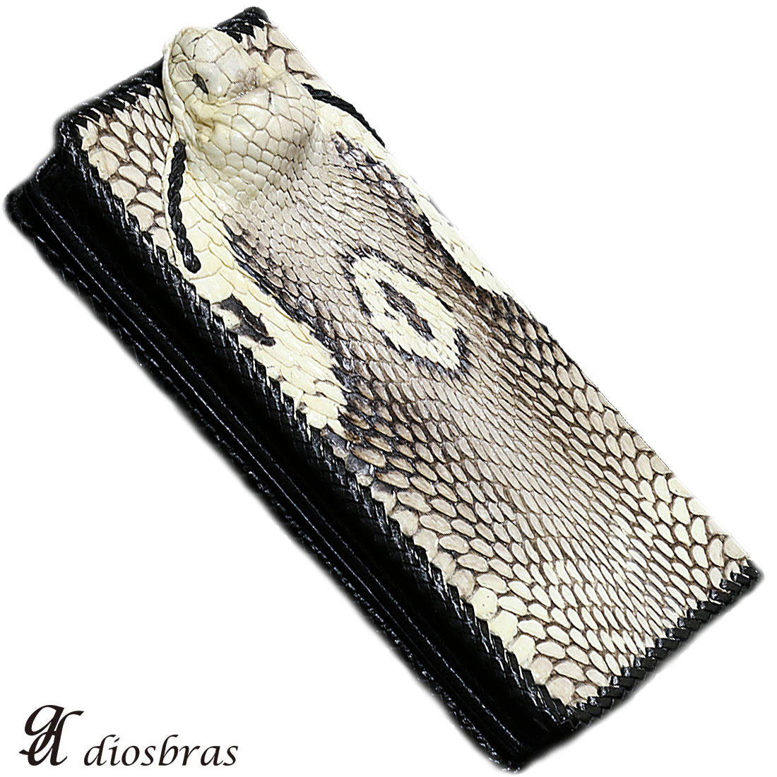 楽天市場】メンズ長財布 レザーウォレット 本革 コブラヘッド 蛇革