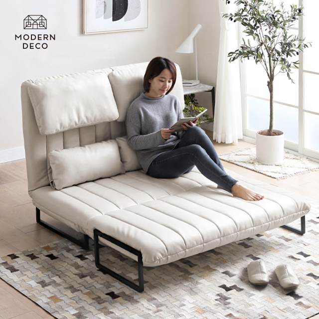 カーキ】ソファ ソファベッド 2人 6段階リクライニング 組立不要 枕