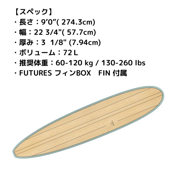 値段交渉可 ハワイシェイパー Toots 9'4 ログ フィンつき 値段交渉可