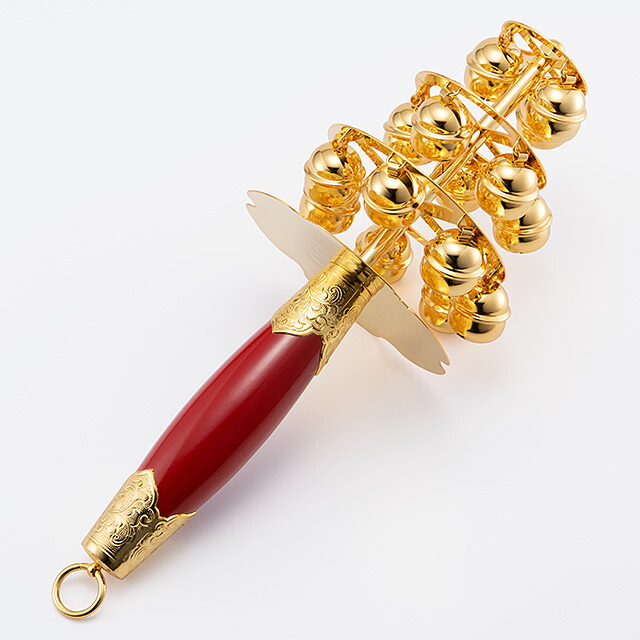 楽天市場】神楽鈴 本金メッキ 十字型 全長31cm×巾11cm 東型 日本製