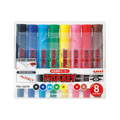 楽天市場】三菱鉛筆 プロッキーアソートセット 水性サインペン 8色
