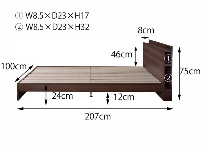楽天市場】＼シングルベッドフレーム単体販売／《東谷》収納付きベッド