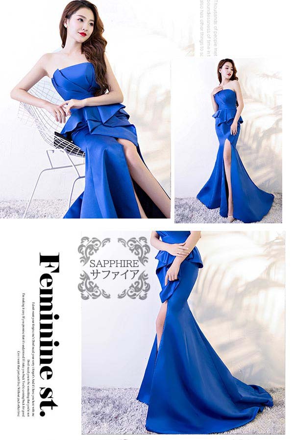 楽天市場】ロングドレス ピアノ発表会 イブニングドレス 袖なし 演奏会