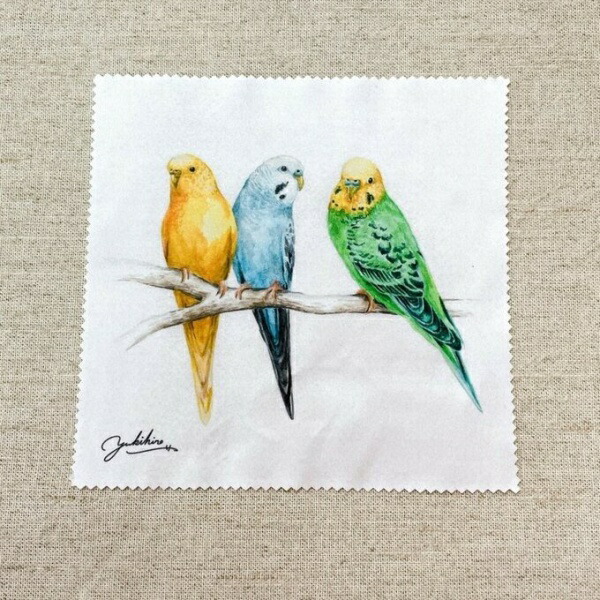 楽天市場】水彩画メガネ拭き セキセイインコ ◇ゆうパケット対応