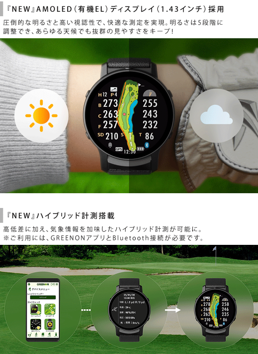 楽天市場】GreenOn グリーンオン 正規品 THE GOLF WATCH GS601 ザ