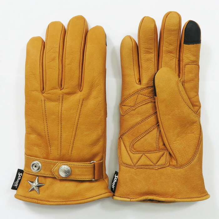 楽天市場】ショット Schott レザー ウィンターグローブ ショート 牛革