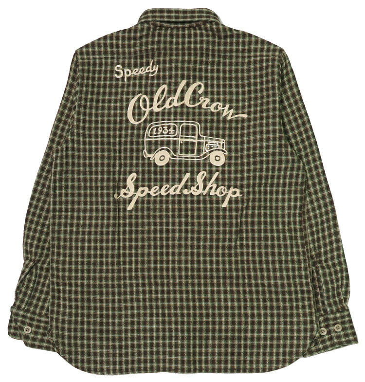 楽天市場】OLD CROW オールドクロウ 長袖 ダブルガーゼチェック シャツ