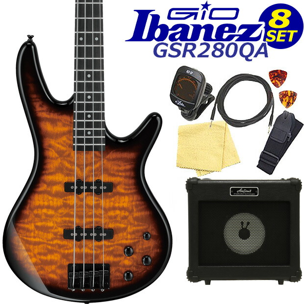 楽天市場】Gio Ibanez GSR280QA-TYS アイバニーズ 4弦エレキベース