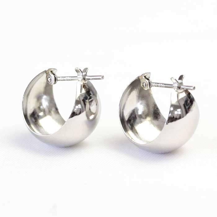 楽天市場】ピアス プラチナ フープピアス 10mm×13mm クロッシング