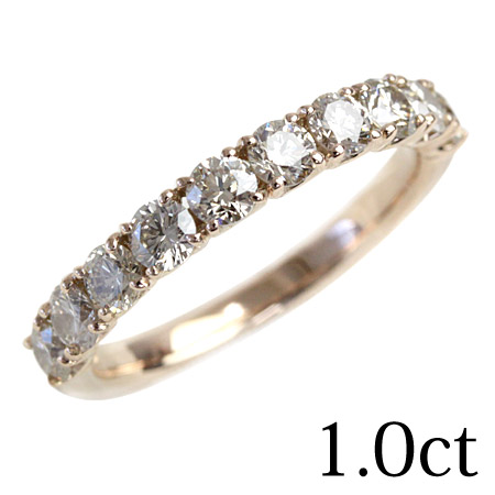 楽天市場】K18 ダイヤモンド エタニティリング 1ct 1カラット 10石