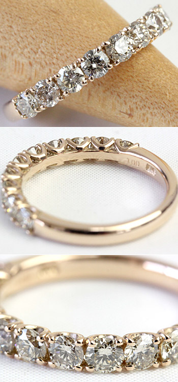 楽天市場】K18 ダイヤモンド エタニティリング 1ct 1カラット 10石