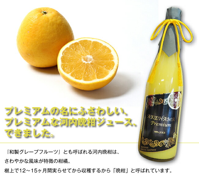 楽天市場】【限定品】河内晩柑プレミアムジュース4本セット｜あけはま