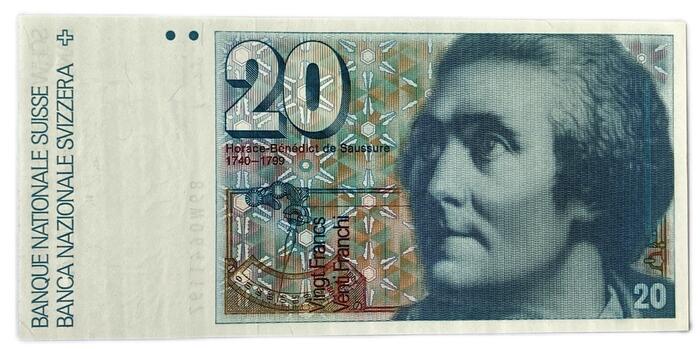 楽天市場】スイス 旧20フラン紙幣 未使用 1740年～1799年 オラス 自然