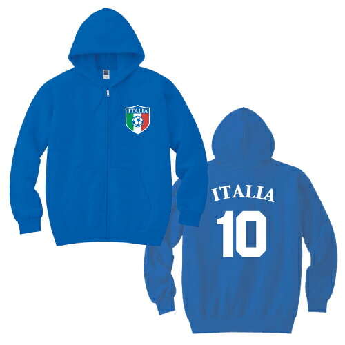 楽天市場】【名入れ＆背番号入りフルジップアップパーカー サッカー