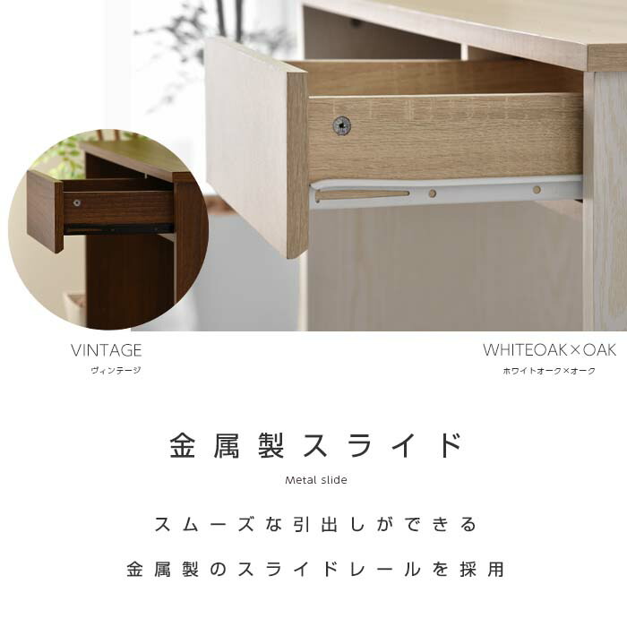 楽天市場】パソコンデスク 幅90 奥行44cm 引き出し デスク 木製 机 pc