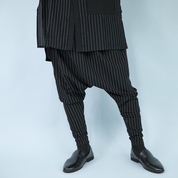 楽天市場】【Le sucood】ストライプ柄 ボリューム サルエルパンツ