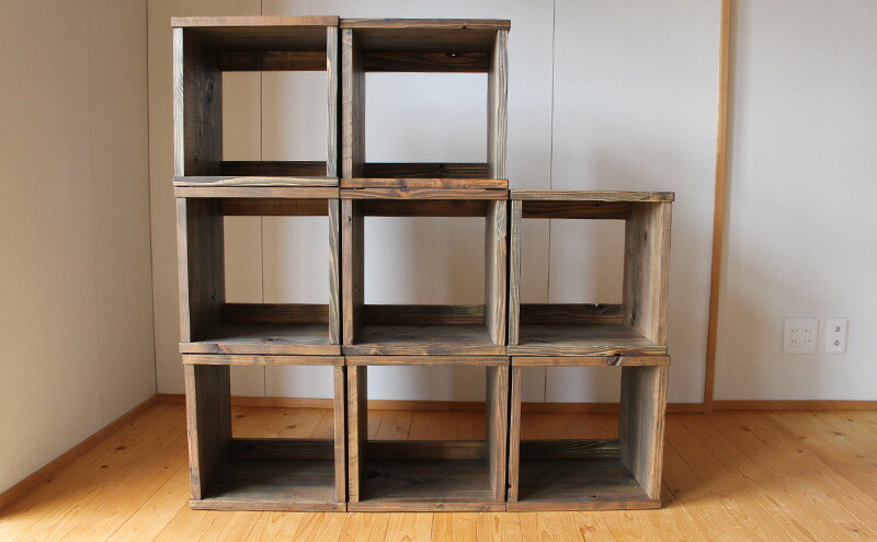 楽天市場】【ふるさと納税】古材 キューブボックス 本棚 ラック 箱 棚