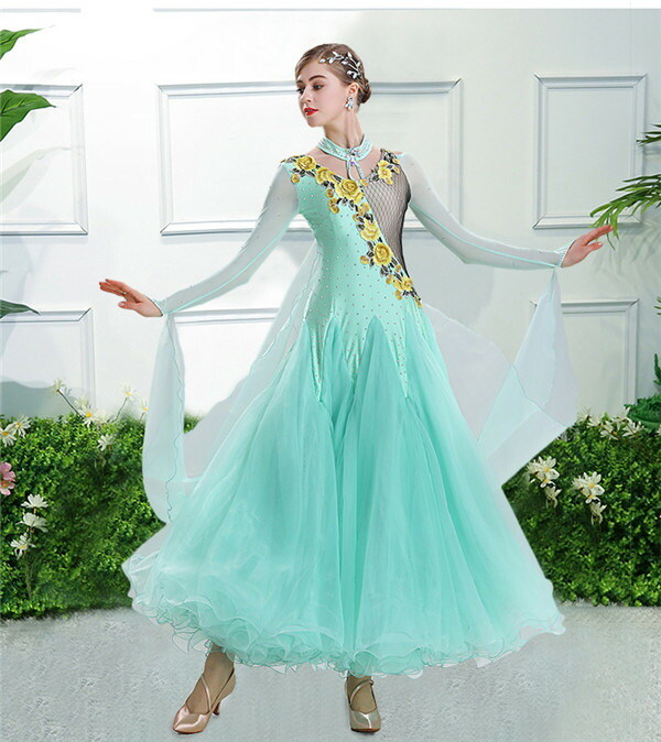 楽天市場】社交ダンス モダンドレス 刺繍 ドレス 社交ダンス衣装