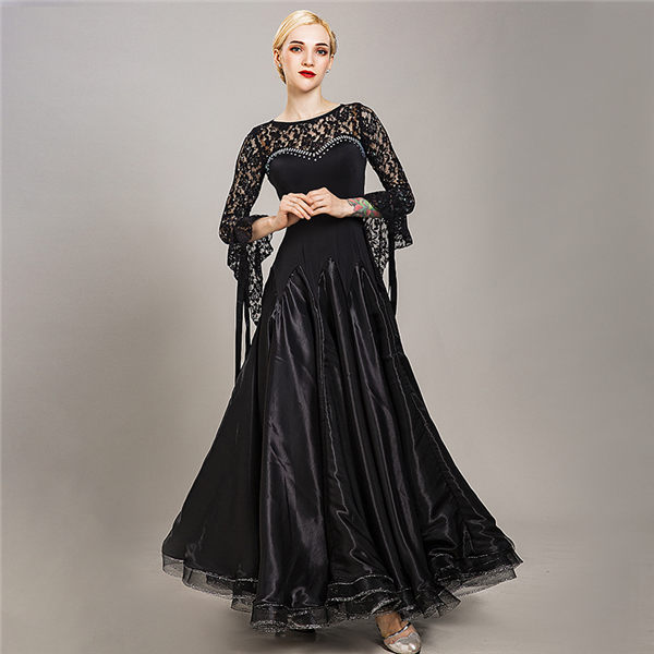 楽天市場】社交ダンス ダンス発表会 大きい裾 豪華な社交ダンスドレス