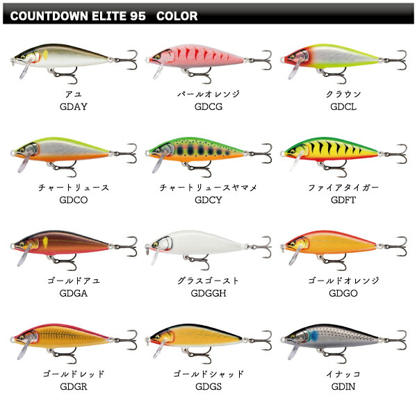 楽天市場】【ルアー】Rapala ラパラCOUNTDOWN Elite 95カウントダウン