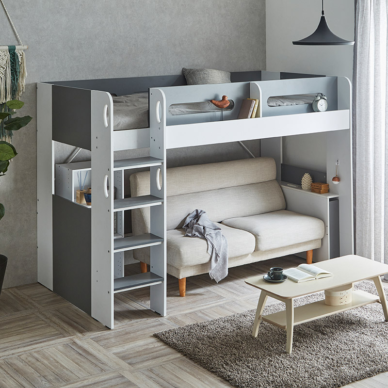 楽天市場】システムベッド 大人 ロフトベッド シングル ハイタイプ