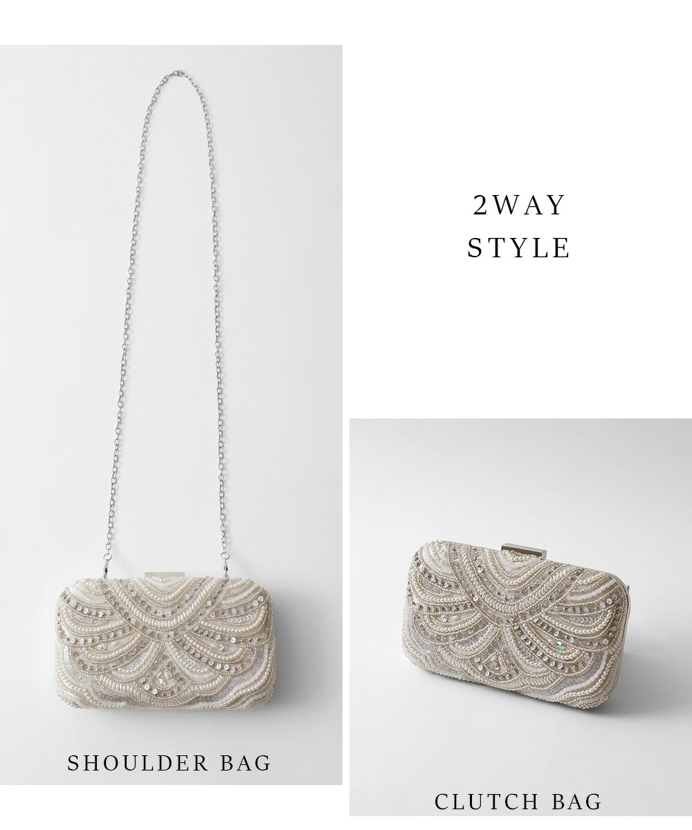 楽天市場】パーティー クラッチ パーティーバッグ ビーズ 刺繍