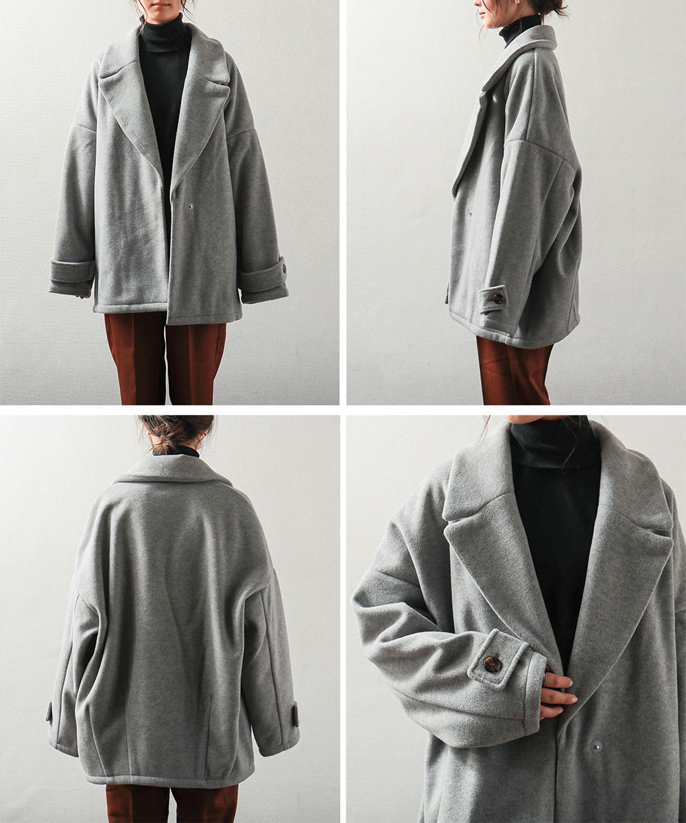 楽天市場】ゆったり着れるオーバーサイズ。 ウールライク ショート