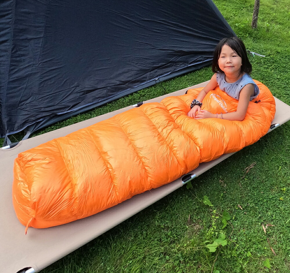 4WAYジャケットシュラフ オレンジ/グリーン フリーサイズ 4WAY