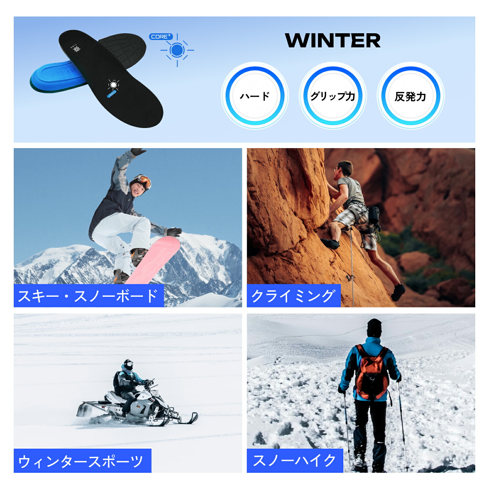 楽天市場】＼楽天1位☆高評価／ スノーボード インソール スキー