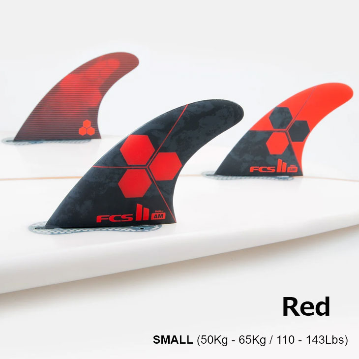 TLC サーフボードフィン 3枚セット ブラック/レッド TLC サーフボード