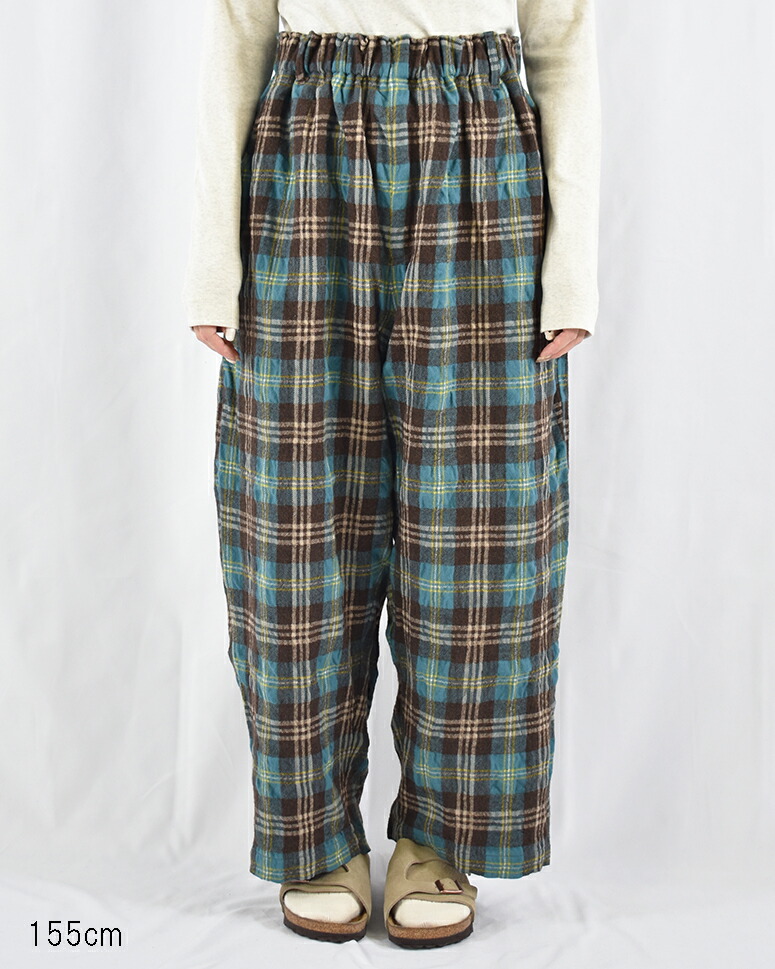 楽天市場】ICHI Antiquites ウールワッシャー タータンチェックパンツ