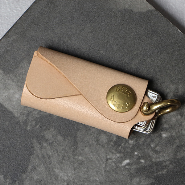 ビ*ビ様 レザーキーケース ベージュ コンパクトタイプ 楽天市場