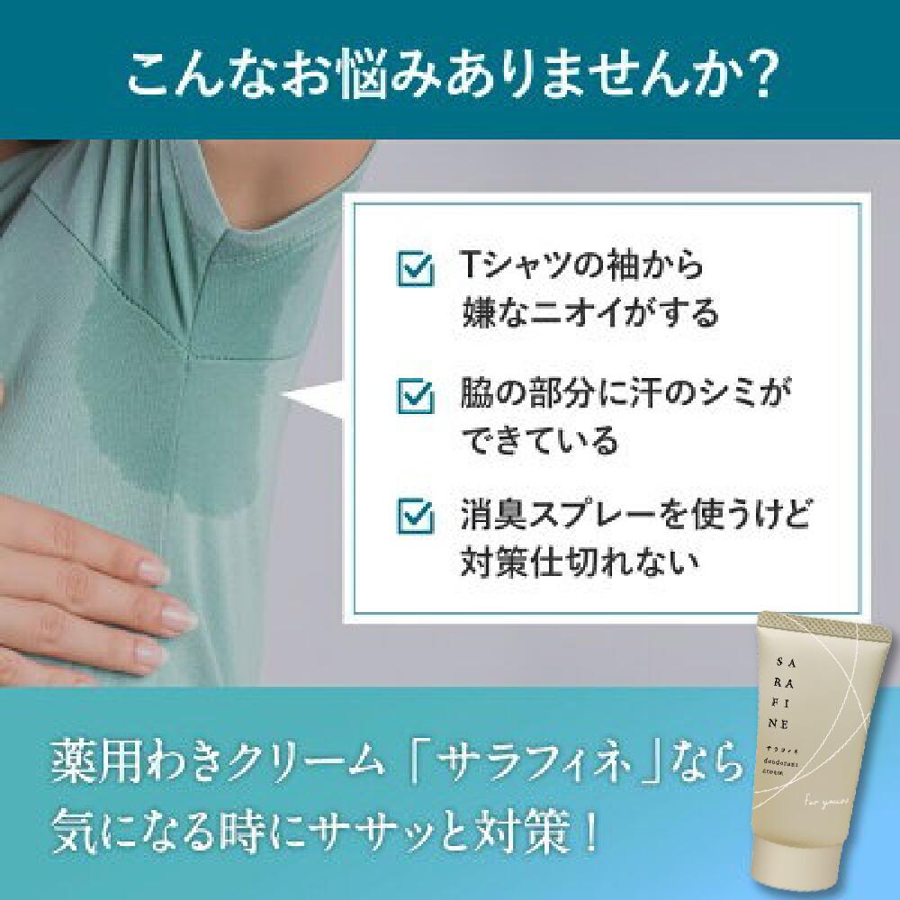 楽天市場】【公式】顔汗 脇汗 ワキガ クリーム SARAFINE サラフィネ