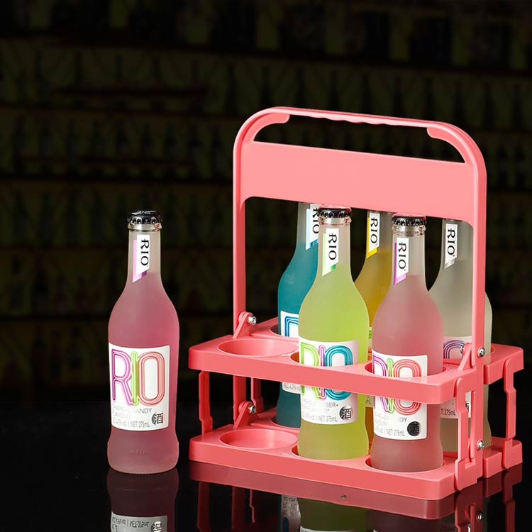 楽天市場】折りたたみ バー用 ボトルキャリアー ビール瓶 手提げ 6本用