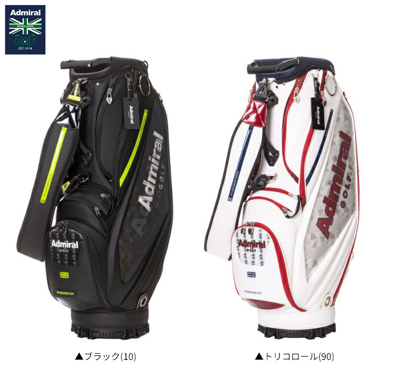 アドミラル ADMZ5BT7 ゴルフバッグ ホワイト/ブラック 新品 Admiral